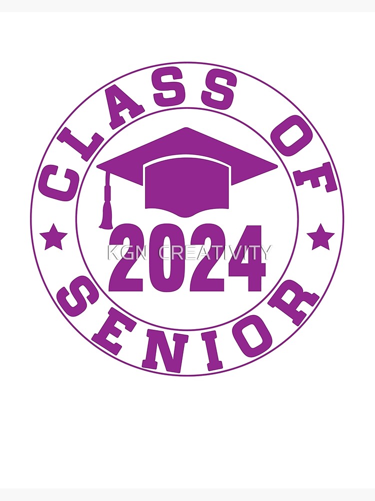 Class of 2024 Graduation Design (Red and Black) Sticker for Sale by  SavsSparkleShop