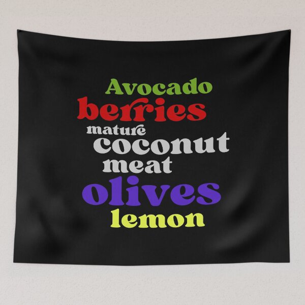 Item preview, keto diet, avocado, berries, olives, coconut, olives, lemon designed and sold by doctors-apparel.
