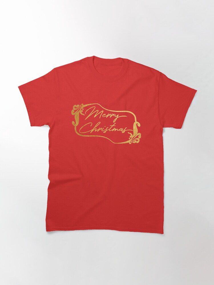 Alternate view of Golden Merry Christmas Classic T-Shirt
