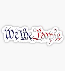 We the People American Flag Sticker