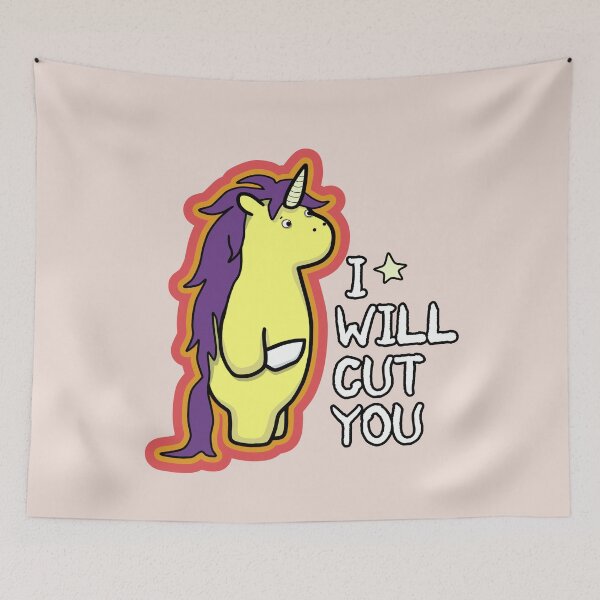 Item preview, I Will Cut You - Stabby Stab The Unicorn designed and sold by ViewerEqualsPhoton.