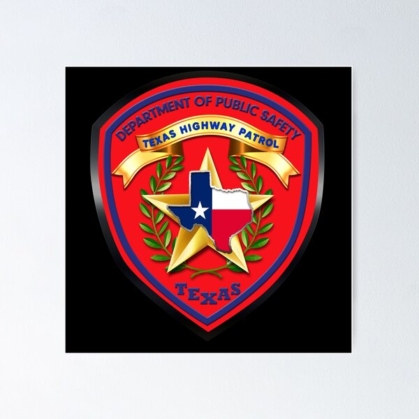 Artikel-Vorschau von Texas Highway Patrol Abzeichen Patch Shield Trooper Logo, designt und verkauft von Osprey Tees.