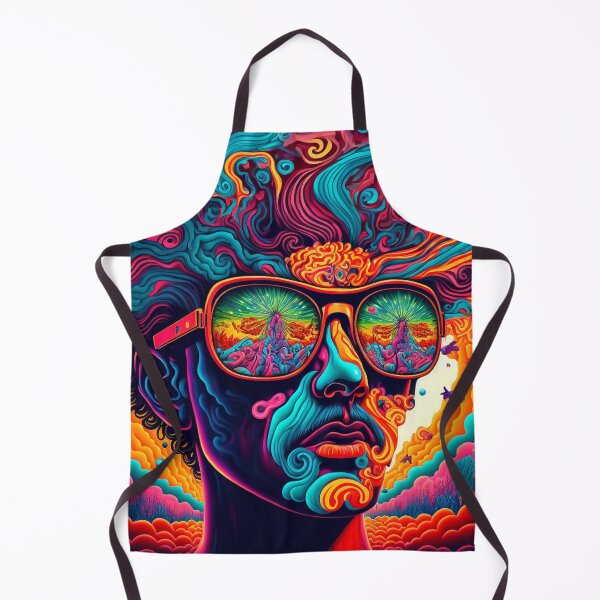Item preview, Hippy Trippy world landscape Psychedelic Retro vibrant colours designed and sold by Akazox.