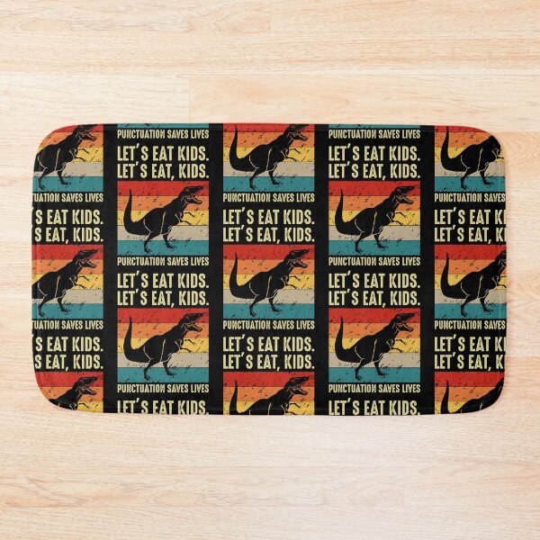 Item preview, Lets Eat Kids Punctuation Saves Lives Dinosaur Grammar T Rex  designed and sold by WoodburyLake.