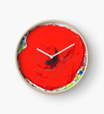 Red Poppy Flower Clock