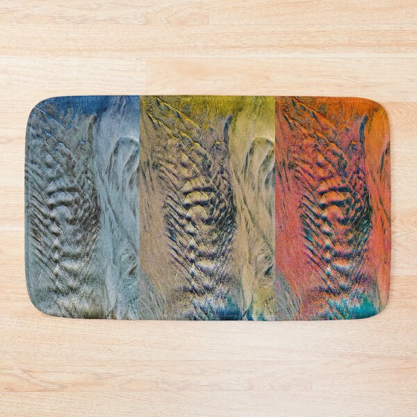 Item preview, Abstract tideway faces in blue yellow red Triptych designed and sold by kall3bu.