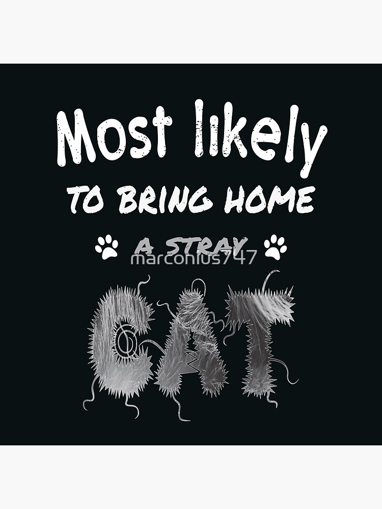 most-likely-to-bring-home-a-cat-lovely-cat-lovers-sticker-for-sale-by