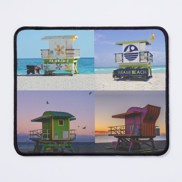 Item preview, Miami Beach, Florida - Iconic Lifeguard Towers - Sunset & Sunrise designed and sold by leemcnut.