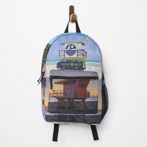 Item preview, Miami Beach, Florida - Iconic Lifeguard Towers - Sunset & Sunrise designed and sold by leemcnut.