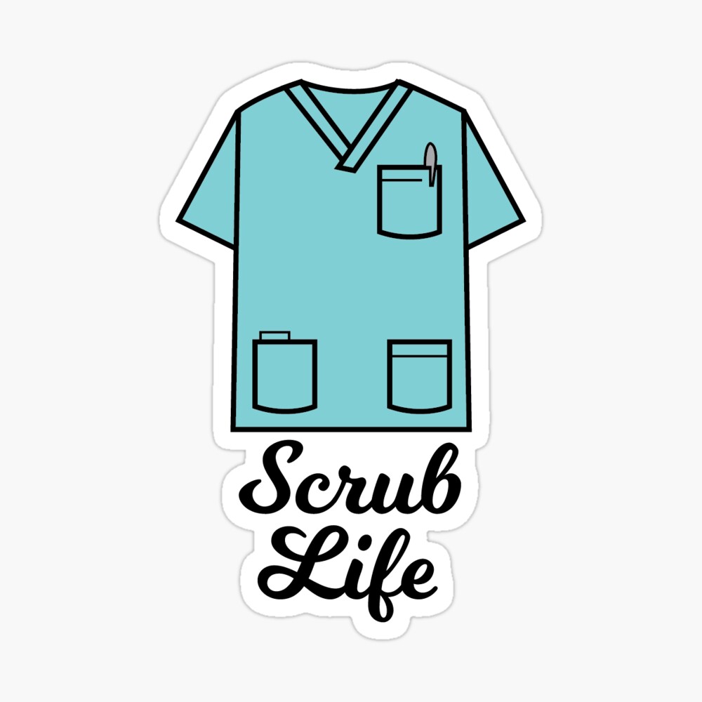 Living The Scrub Life Nurse Stickers