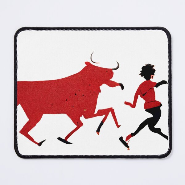Item preview, Abstract person running with the bulls in Spain. designed and sold by liana campbell.