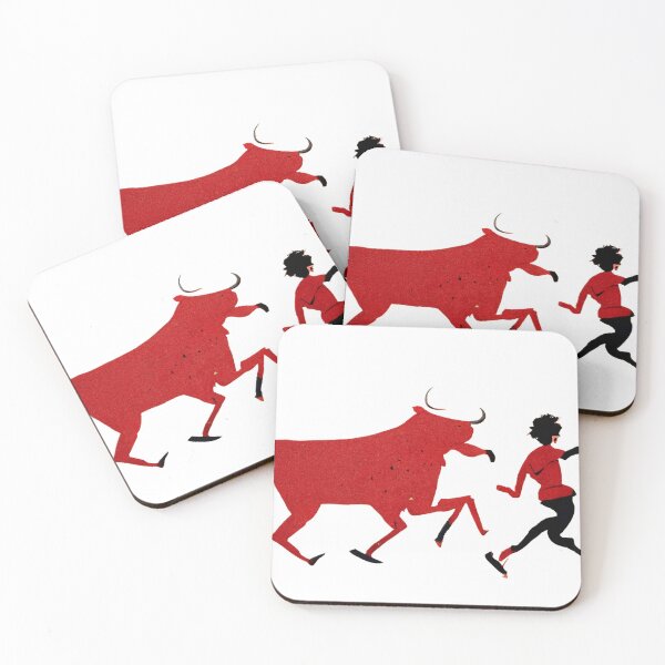 Item preview, Abstract person running with the bulls in Spain. designed and sold by liana campbell.