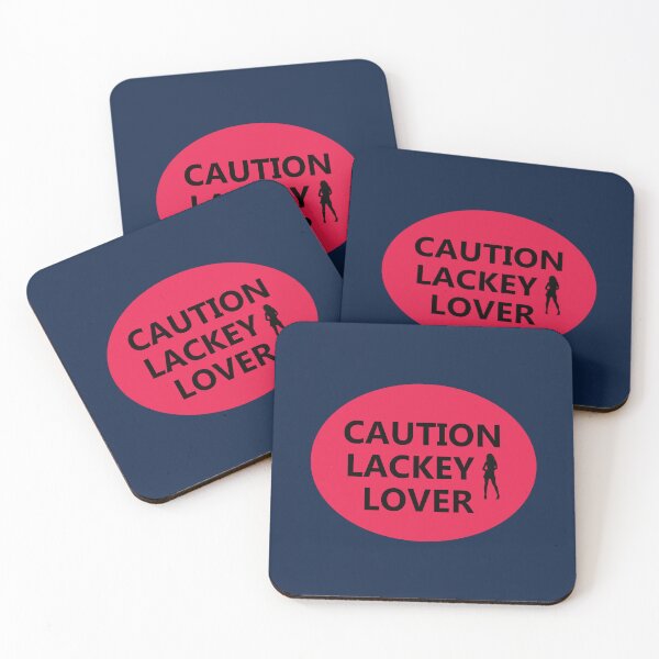 Item preview, Copy of Copy of CAUTION LACKEY LOVER industrial style sign designed and sold by lobodelnoir.