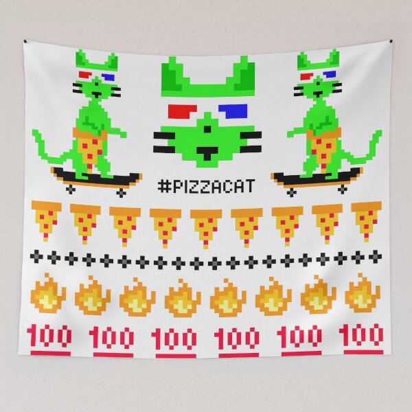 Item preview, Ugly Christmas Skateboarding Pizza Cat v.1 designed and sold by Brock Springstead.