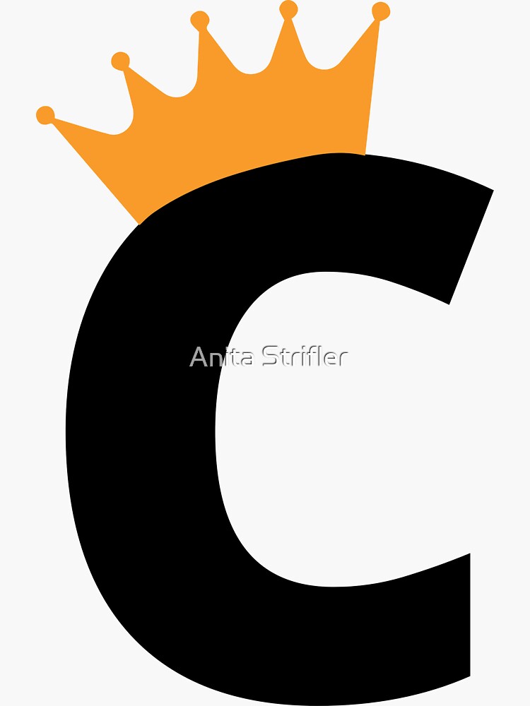 "Crowned Monogram Letter C" Sticker for Sale by anitastrifler Redbubble
