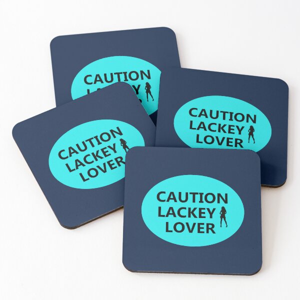 Item preview, CAUTION LACKEY LOVER industrial style sign designed and sold by lobodelnoir.