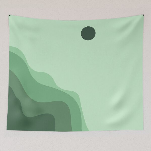 Item preview, Unbedeutende moderne Boho-Kunst-grüne Landschaft im Land der Träume designed and sold by DJava-ArtO.