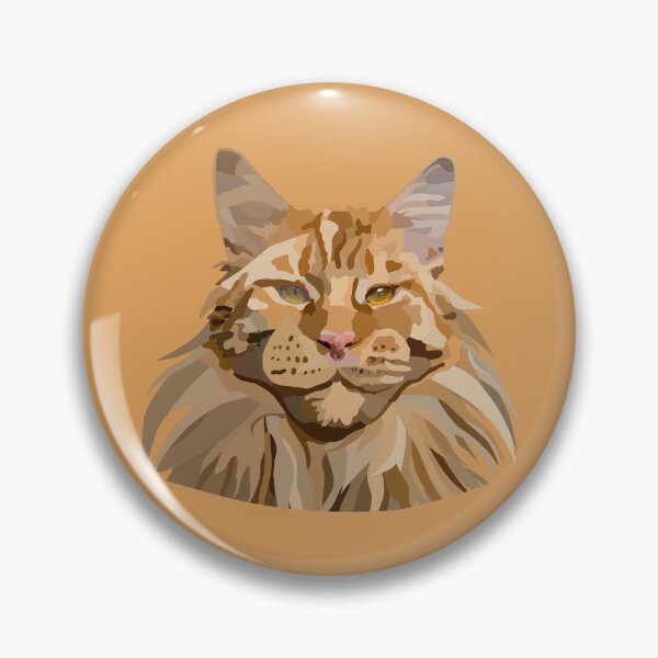 Item preview, Maine Coon Cat Hand Drawn Digital Art designed and sold by Lartheviking.