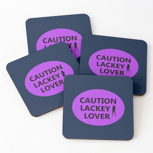 Item preview, CAUTION LACKEY LOVER industrial style sign designed and sold by lobodelnoir.
