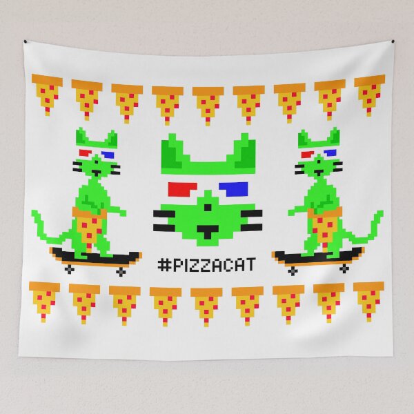 Item preview, Ugly Christmas Skateboarding Pizza Cat v.2 designed and sold by Brock Springstead.