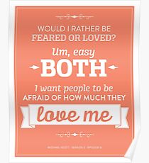 Dunder Mifflin The Office - Michael Scott Feared or Loved Poster