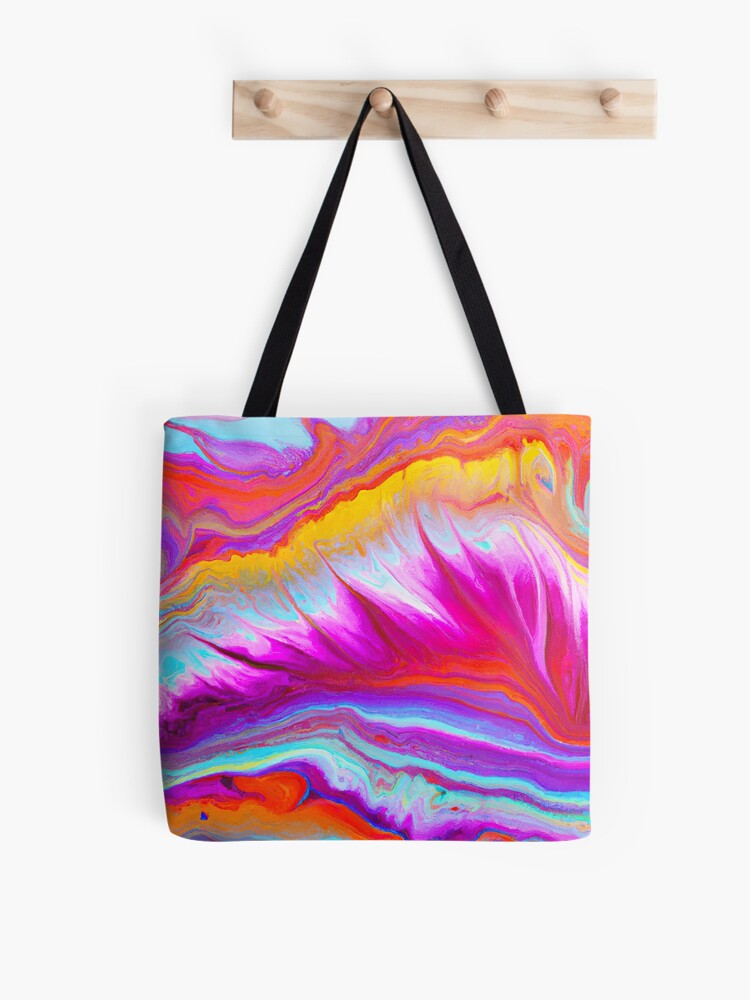 Art Tote Bag, Abstract Art Tote Bag, Abstract Poured Art Tote Bag