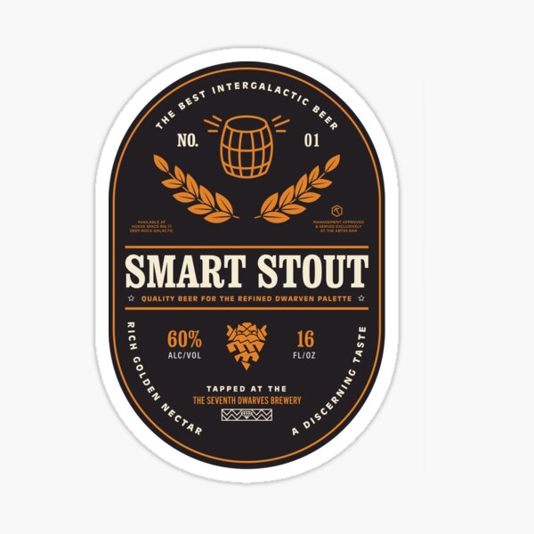 Item preview, Deep Rock Galactic Smart Stout designed and sold by tjlarson2k.