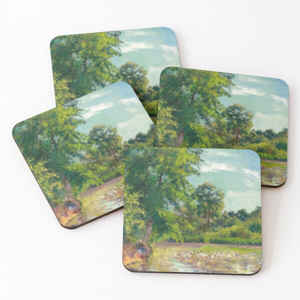 Item preview, Canards sur Letang de Montfoucault - Camille Pissarro Art Prints designed and sold by TheSoulOfArt.