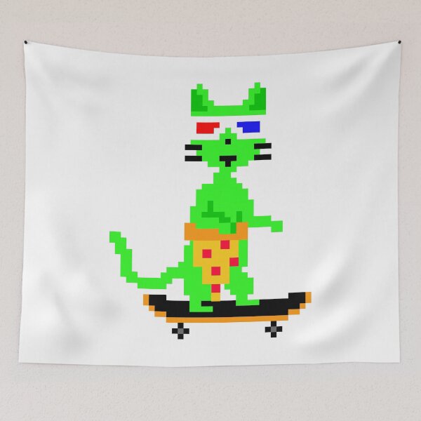 Item preview, Skateboarding Pixel Pizza Cat! designed and sold by Brock Springstead.