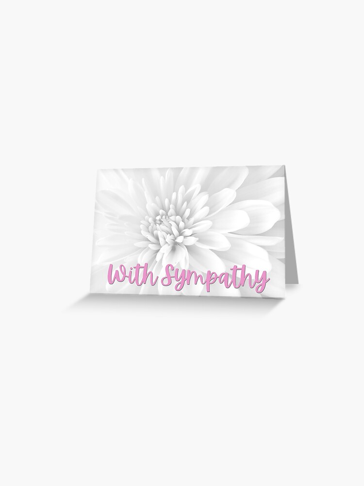 5 x 7 Sympathy Greeting Cards w/ Imprinted Envelopes - White flower