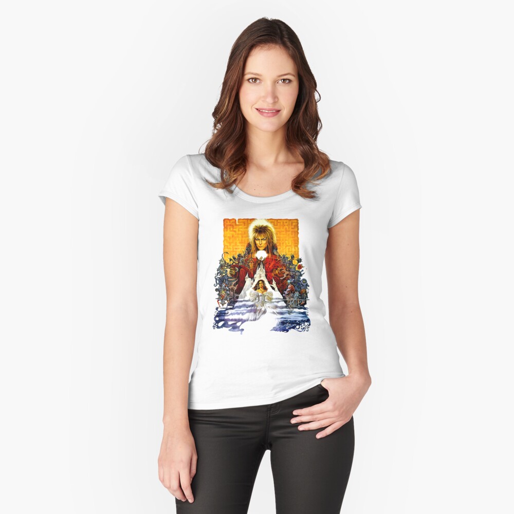 Labyrinth Poster Fitted Scoop T-Shirt