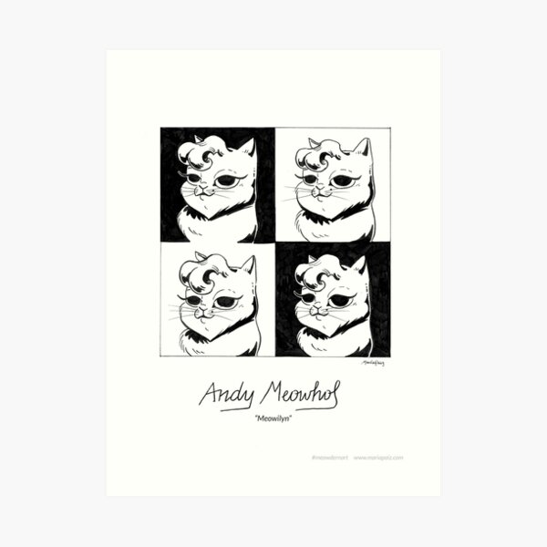 #meowdernart - Andy Meowhol Art Print