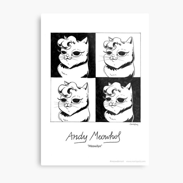 #meowdernart - Andy Meowhol Metal Print