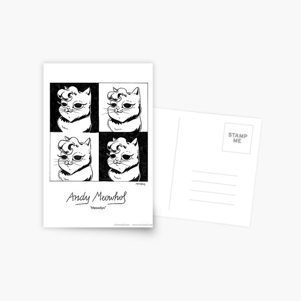 #meowdernart - Andy Meowhol Postcard
