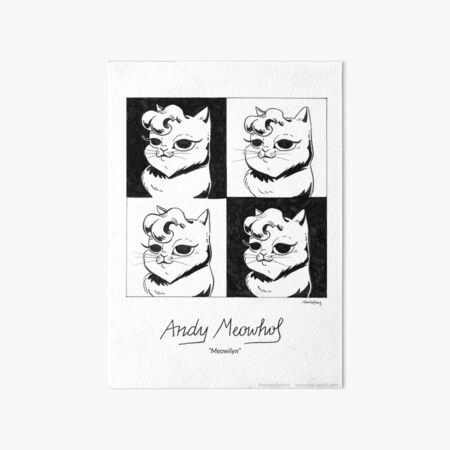 #meowdernart - Andy Meowhol Art Board Print