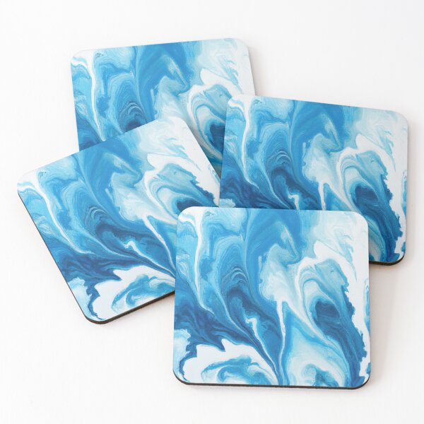 Item preview, Blue Abstract Art Acrylic Pouring designed and sold by maniacfitness.