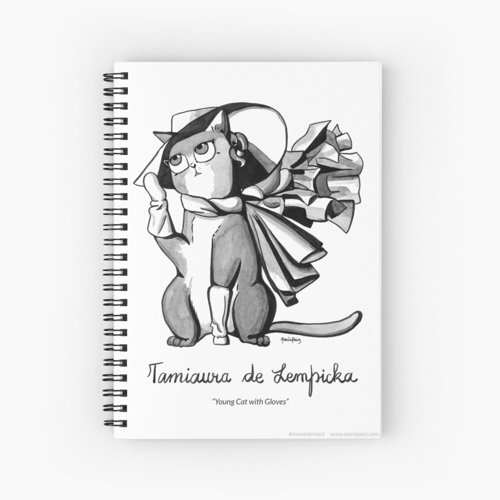 #meowdernart - Tamiaura de Lempicka Spiral Notebook