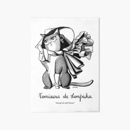 #meowdernart - Tamiaura de Lempicka Art Board Print