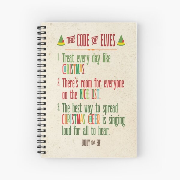 Buddy the Elf! The Code of Elves Spiral Notebook