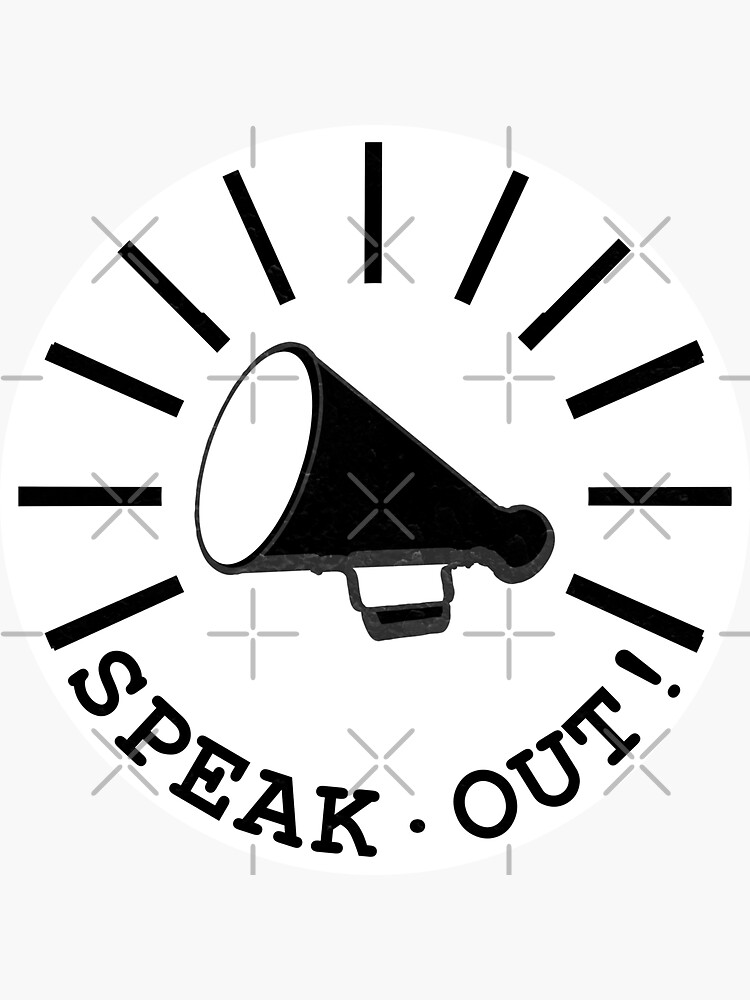 "Simple Freedom Of Speech Logo Speak out" Sticker for Sale by TMBTM
