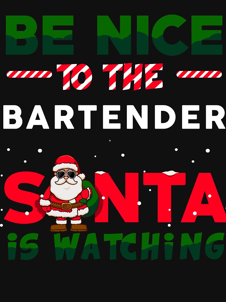 bartender christmas shirt