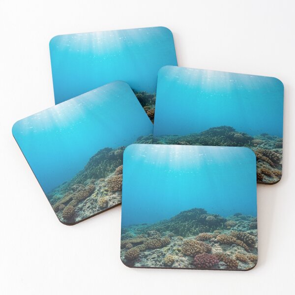 Item preview, Coral reef ocean floor and natural sunlight underwater seascape Pacific designed and sold by Seaphotoart.