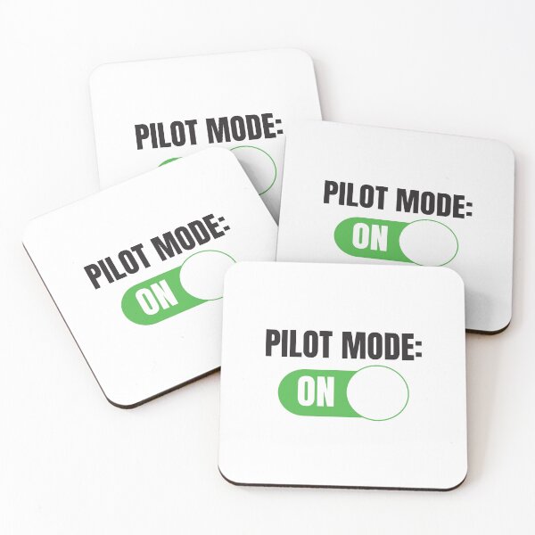 Item preview, Pilot Mode: ON (For Dark Background) designed and sold by thecatcouch.
