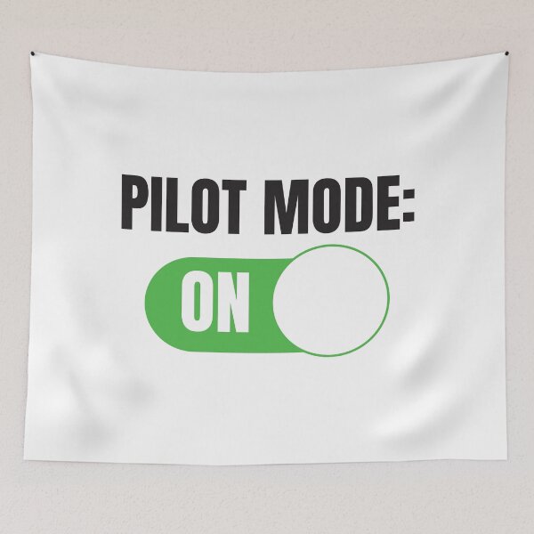 Item preview, Pilot Mode: ON (For Dark Background) designed and sold by thecatcouch.