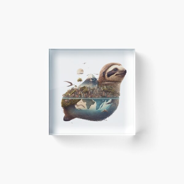 Item preview, Double exposure Sloth and south america designed and sold by Mirochan80.