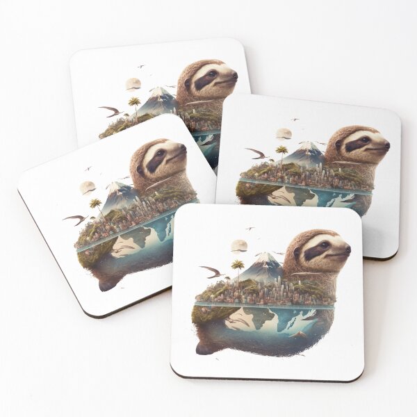 Item preview, Double exposure Sloth and south america designed and sold by Mirochan80.