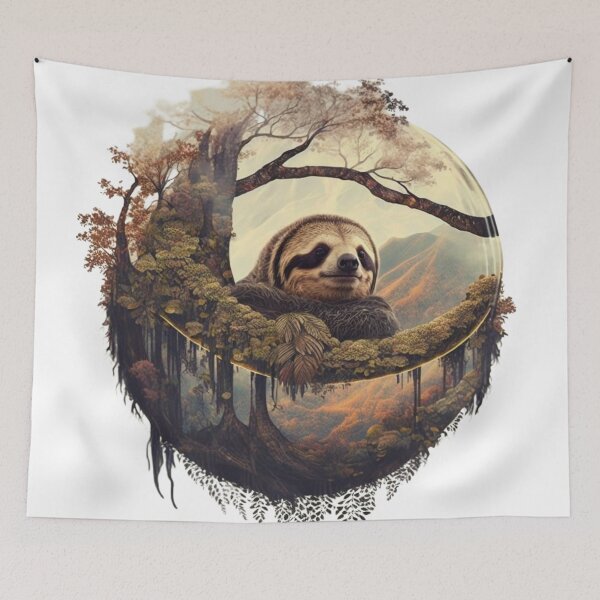 Item preview, Double exposure Sloth and south america designed and sold by Mirochan80.