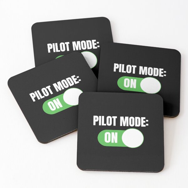 Item preview, Pilot Mode: ON (For Dark Background) designed and sold by thecatcouch.