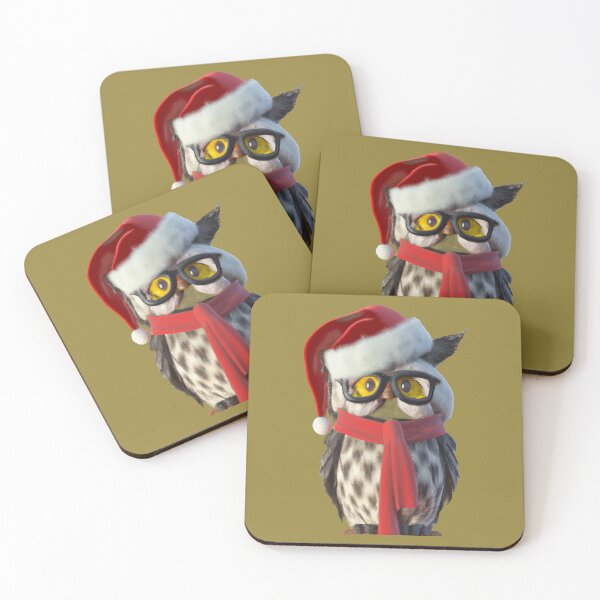 Item preview, Christmas Owl Wearing Santa Costume and Red Scarf Vector designed and sold by taiche.