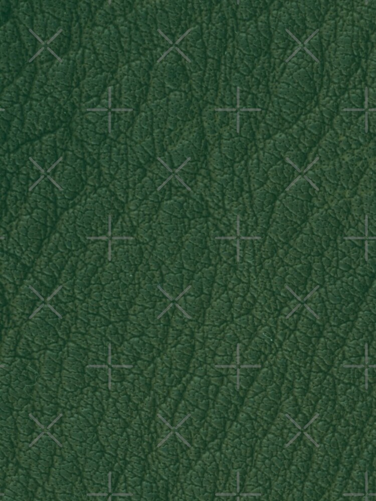 "Dark Green Leather Texture Ethical Cowhide and Skin" iPhone Case for